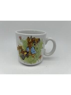 Vtg Laura Secord Mini Mug Bunny Rabbits Easter Children’s Ceramic Cup England EX
